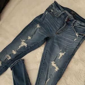 Abercrombie & Fitch Women’s Jeans Mid Rise Super Skinny Distressed 26/2L